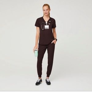 Figs espresso Zamora high waisted jogger xs